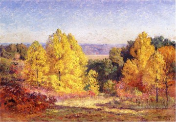  Indiana Tableau - Les Peupliers Impressionniste Indiana paysages Théodore Clement Steele Forêt